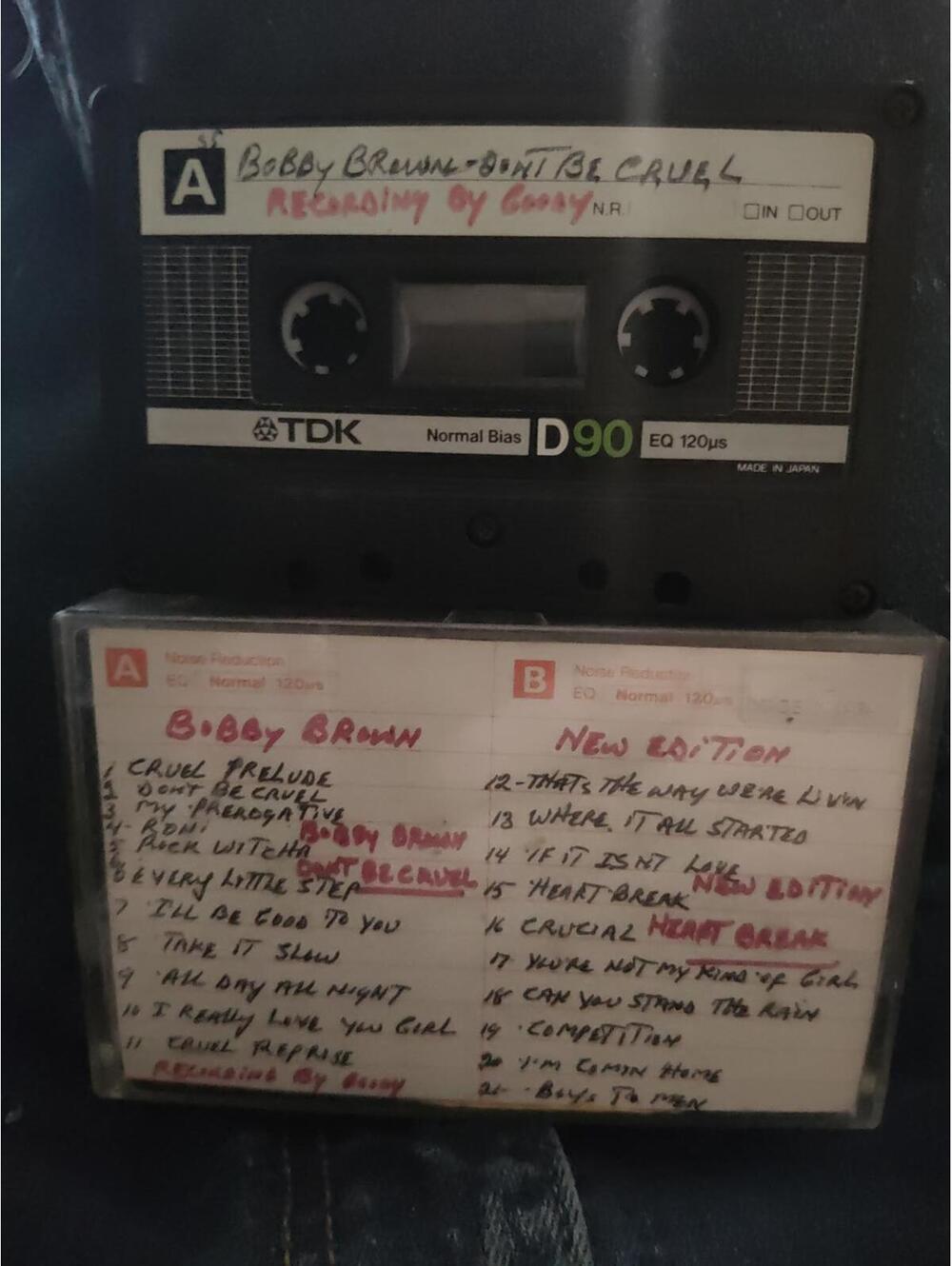 Recorded cassette - Bobby Brown / New Édition - untested